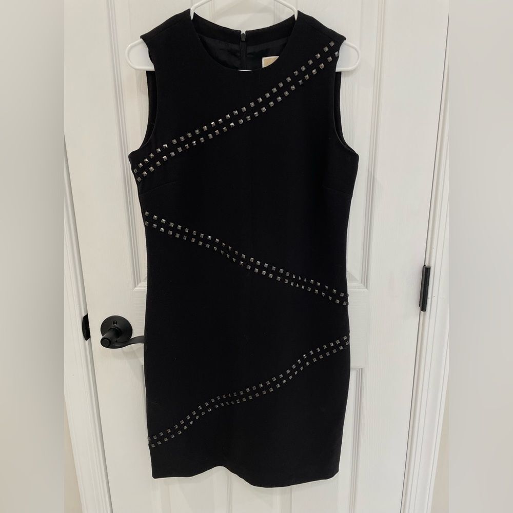 Michael Michael Kors Black Studded Sleeveless Sheath Dress Women’s Size 6